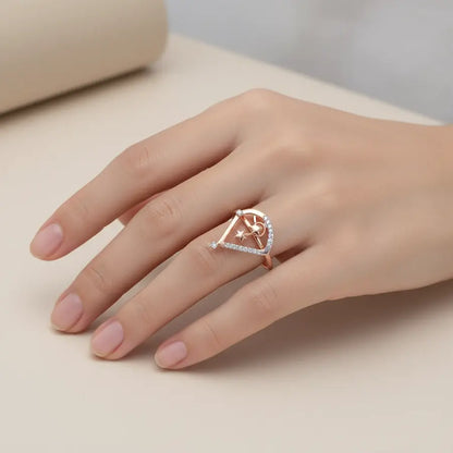 Cosmic Triangle Gold Ring