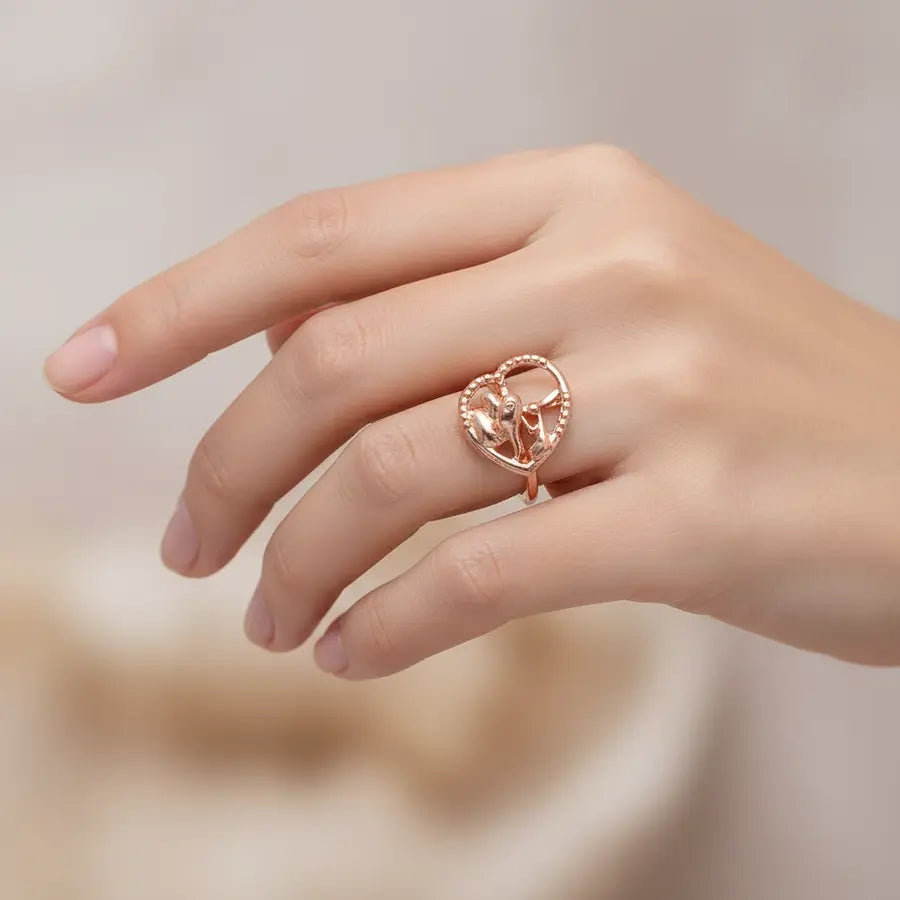 Elephant Bless Gold Ring