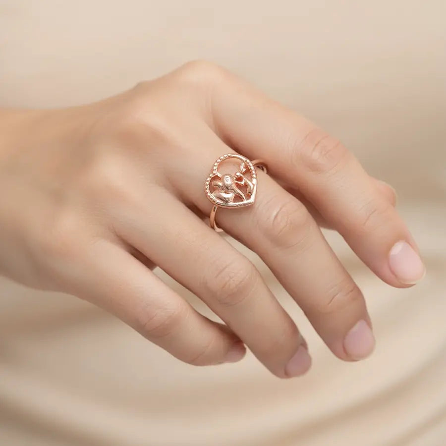 Elephant Bless Gold Ring
