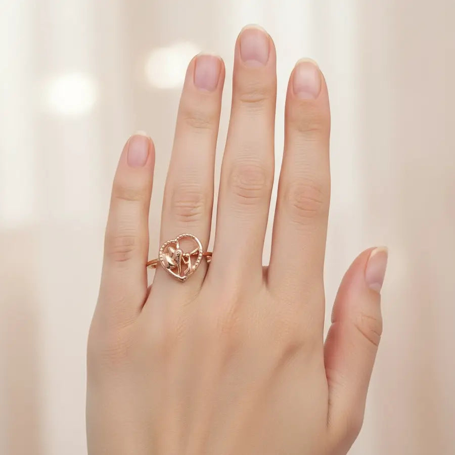 Elephant Bless Gold Ring