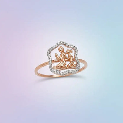 Prayer Duo Gold Ring
