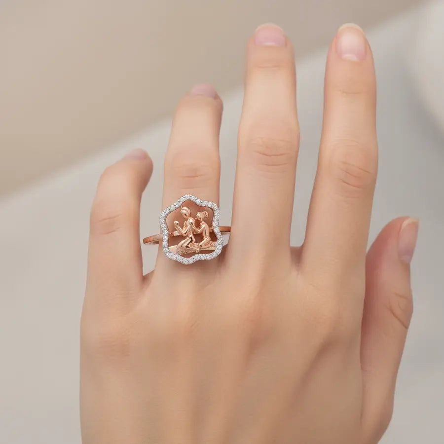 Prayer Duo Gold Ring