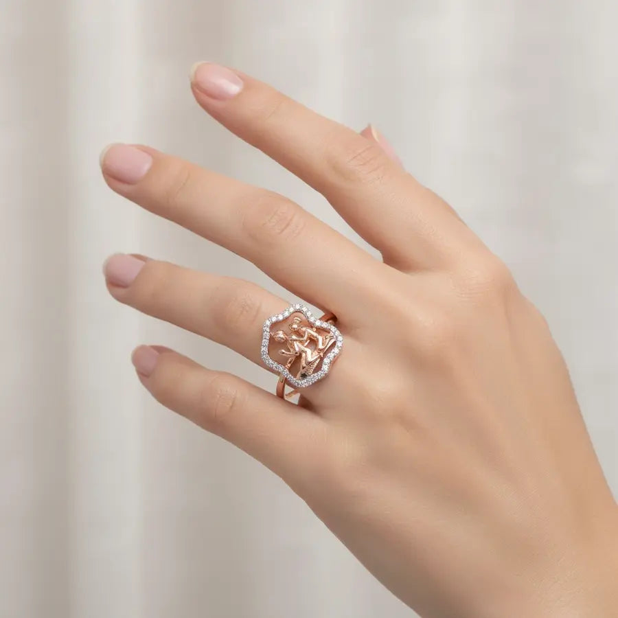 Prayer Duo Gold Ring