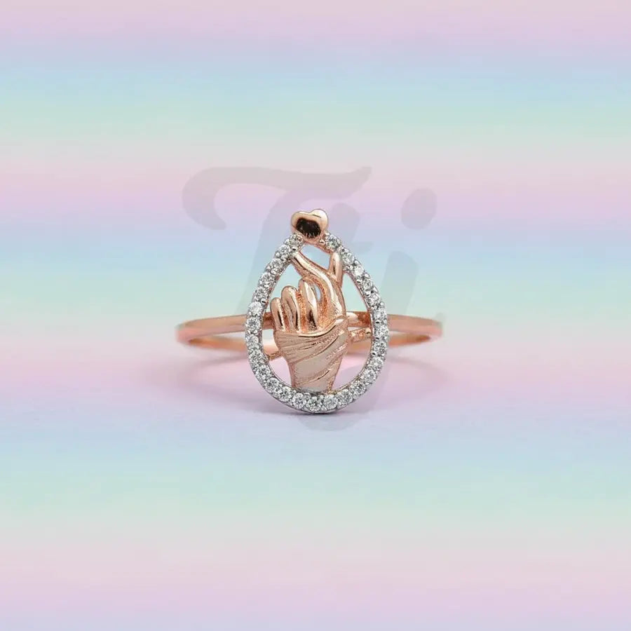 Korean Heart Gold Ring