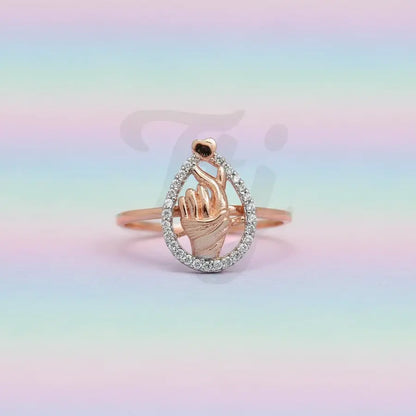 Korean Heart Gold Ring