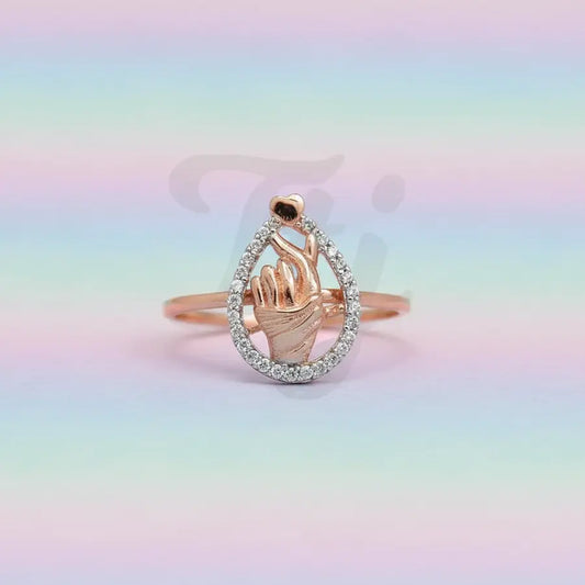 Korean Heart Gold Ring