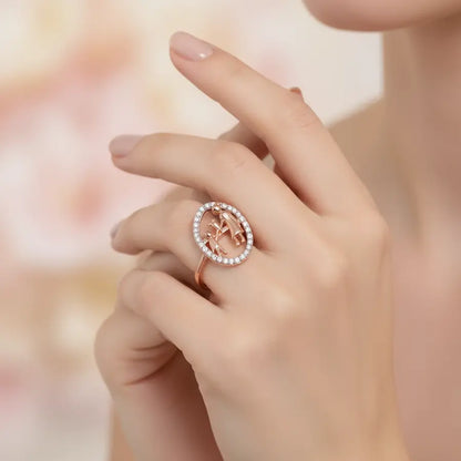 Flowers From Kid Gold Ring