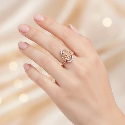 Oval Butterfly Gold Ring