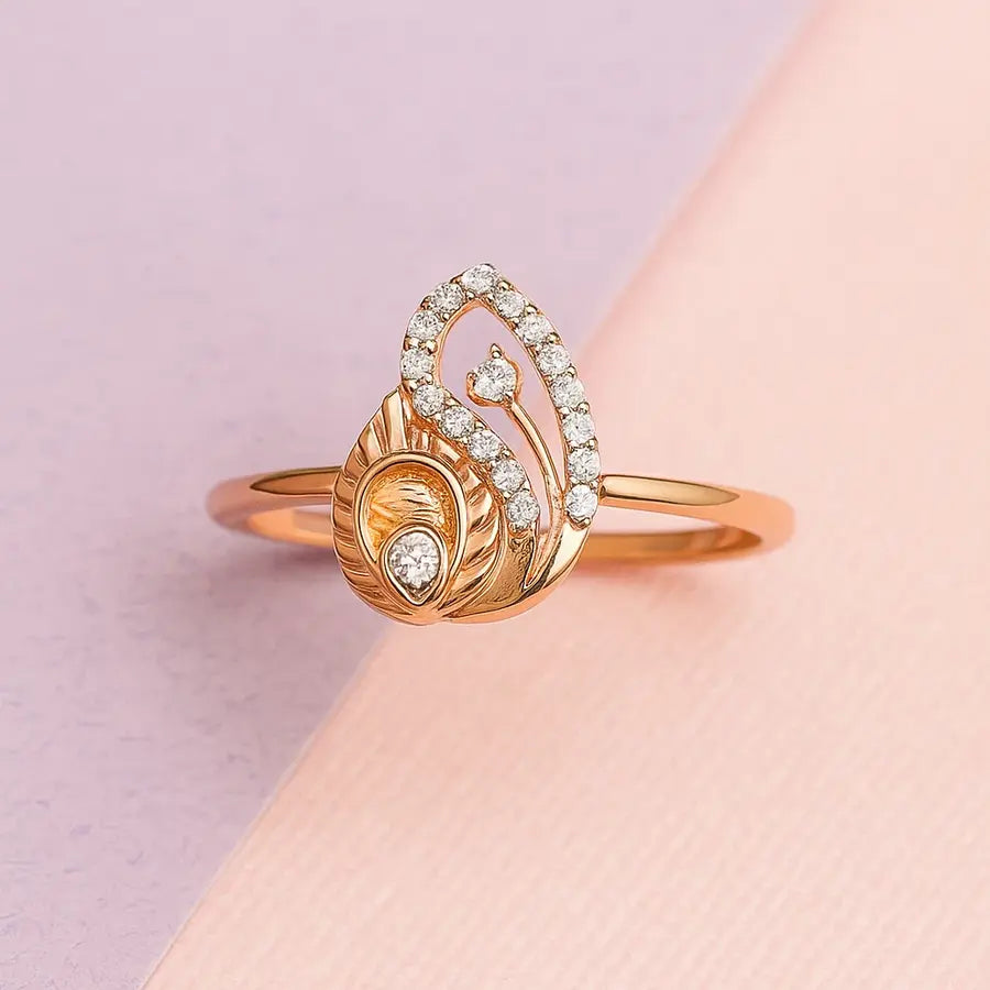 Peacock Pride Gold Ring