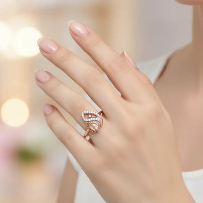 Peacock Pride Gold Ring