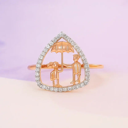 Shared Umbrella Gold Ring