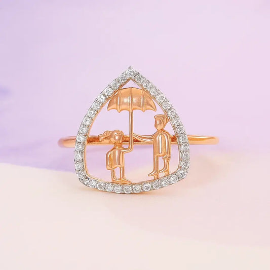 Shared Umbrella Gold Ring