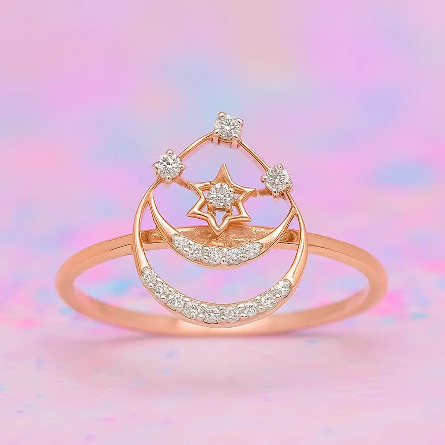 Teardrop Star Gold Ring