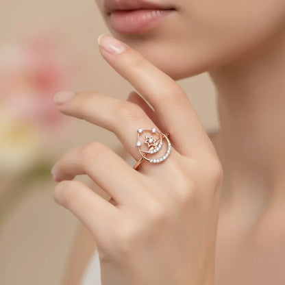 Teardrop Star Gold Ring