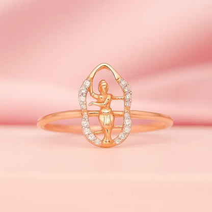 Dancing Woman Gold Ring