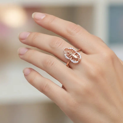 Dancing Woman Gold Ring