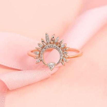 Half Sun Gold Ring