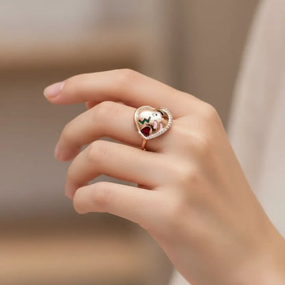 Heart Emoji Gold Ring
