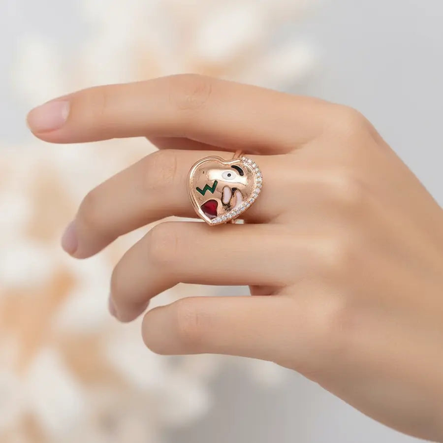Heart Emoji Gold Ring