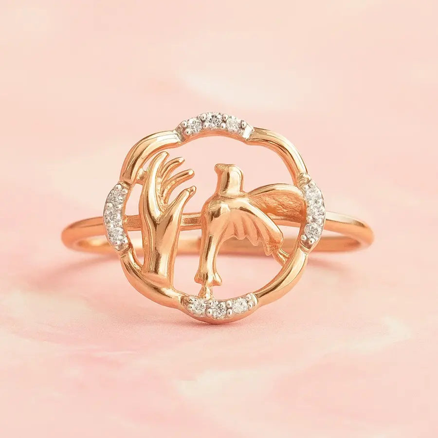 Bird Love Gold Ring