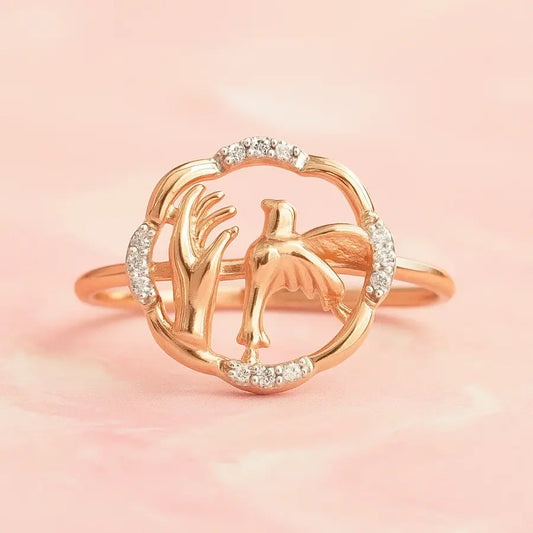 Bird Love Gold Ring