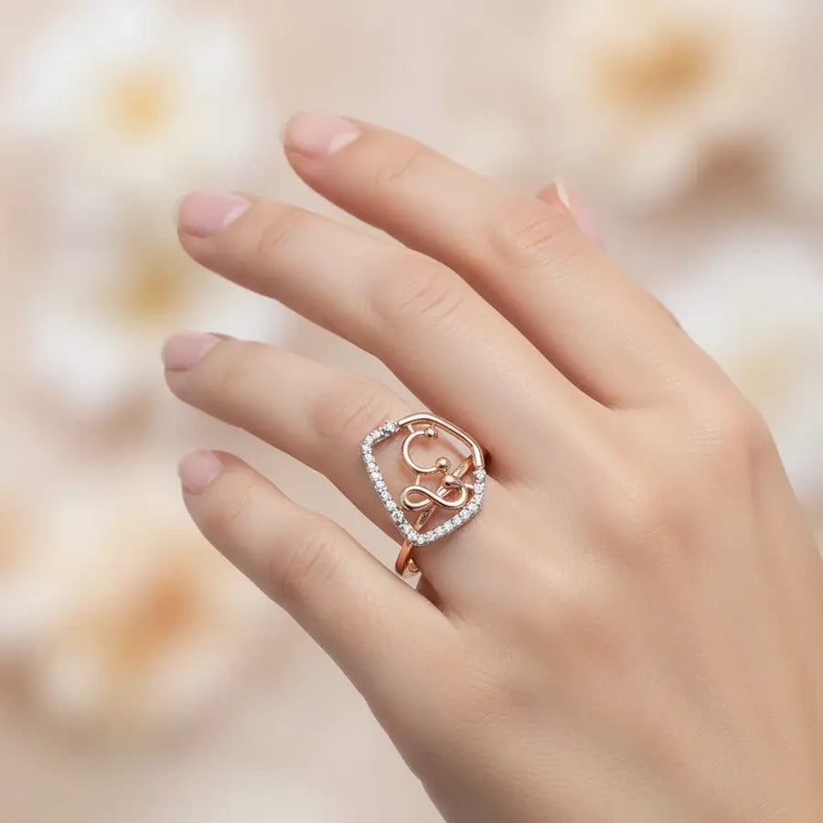 Music Eternal Love Gold Ring