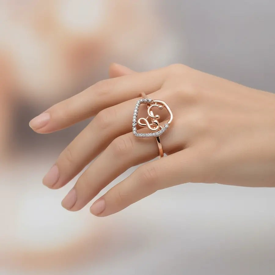 Music Eternal Love Gold Ring