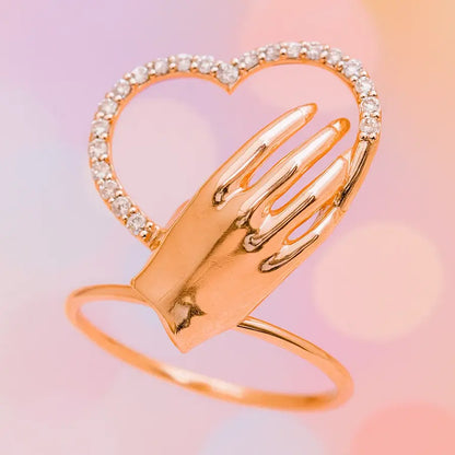 Love Heart Gold Ring