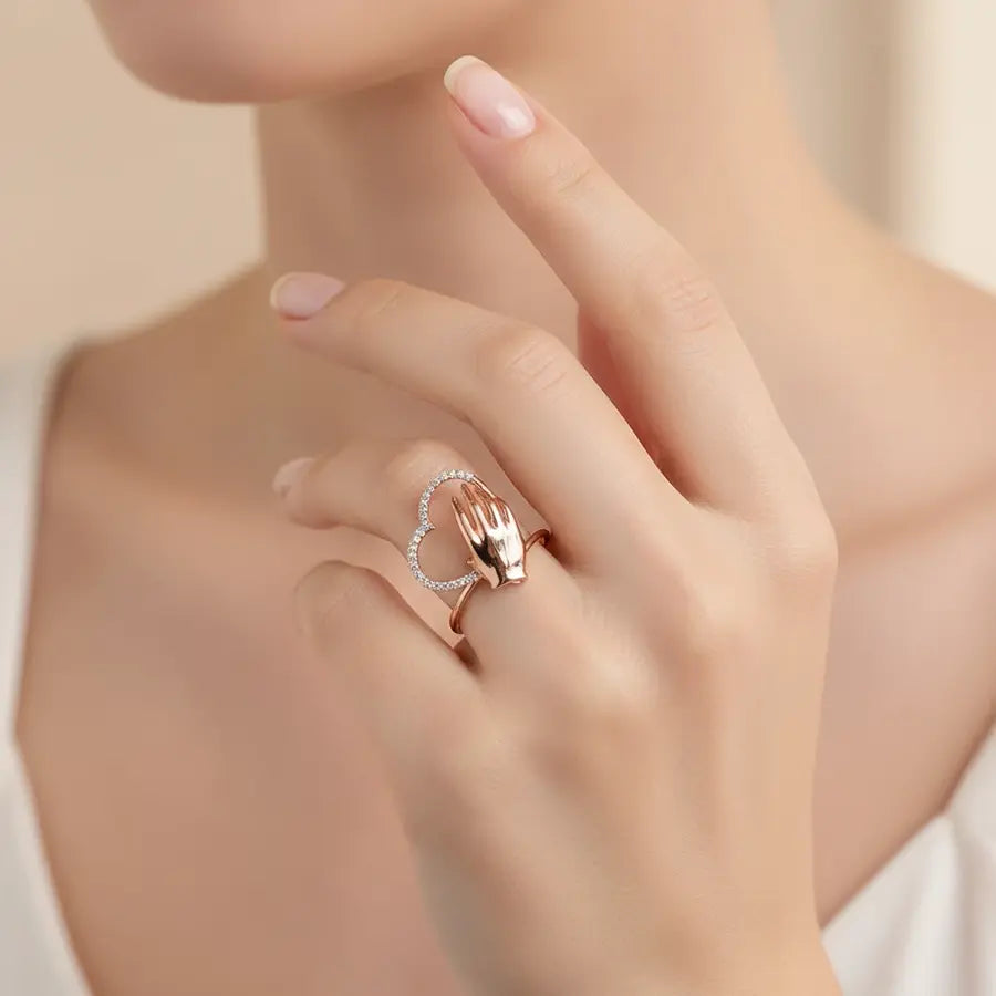 Love Heart Gold Ring