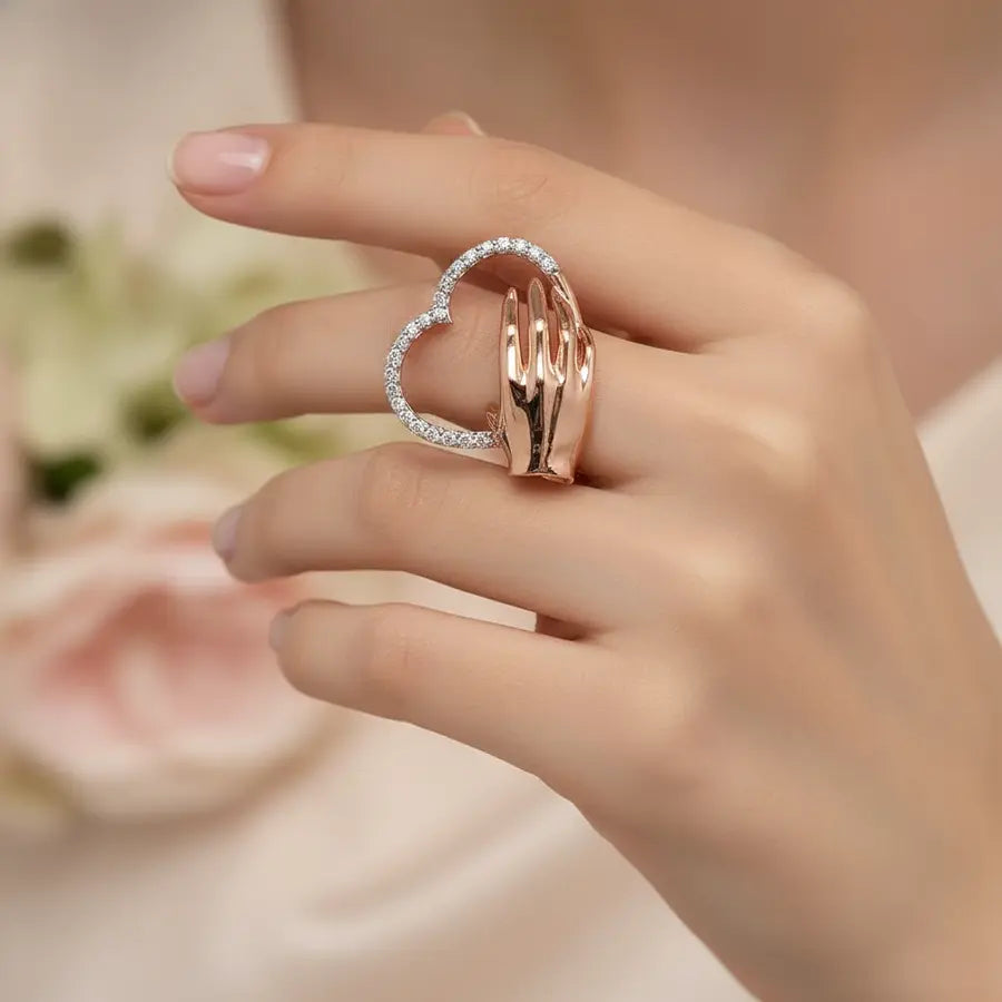 Love Heart Gold Ring