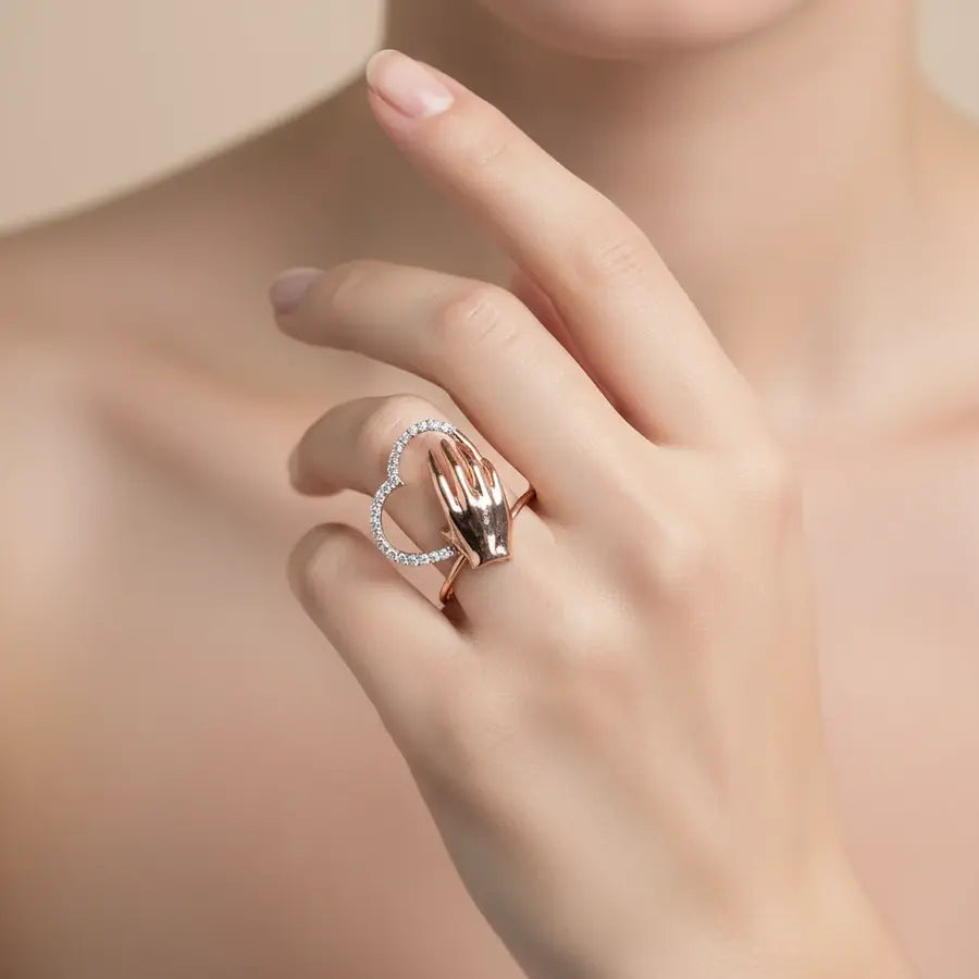 Love Heart Gold Ring