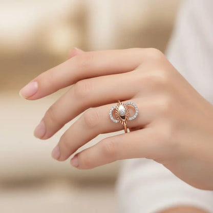 Infinite Feather Gold Ring