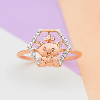 Pookie Cat Gold Ring