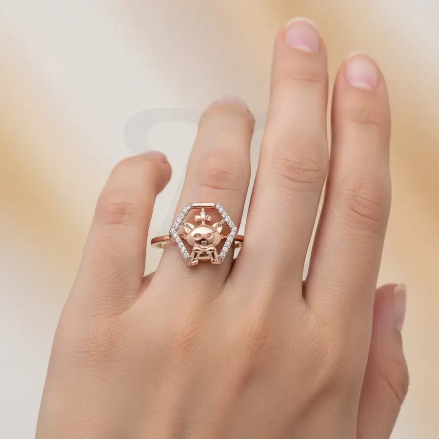 Pookie Cat Gold Ring