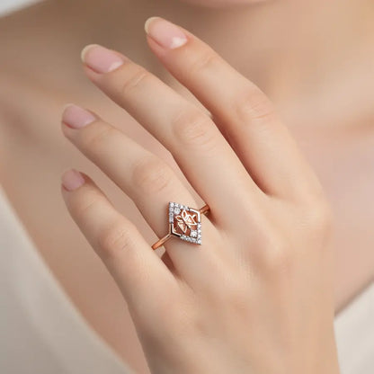 Butterfly Diamond Gold Ring