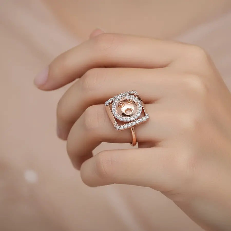Surprised Emoji Gold Ring