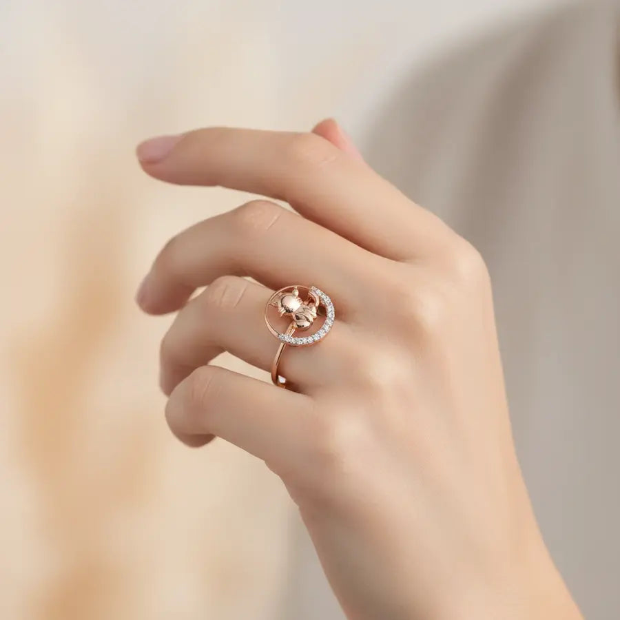 Kitty Cat Gold Ring