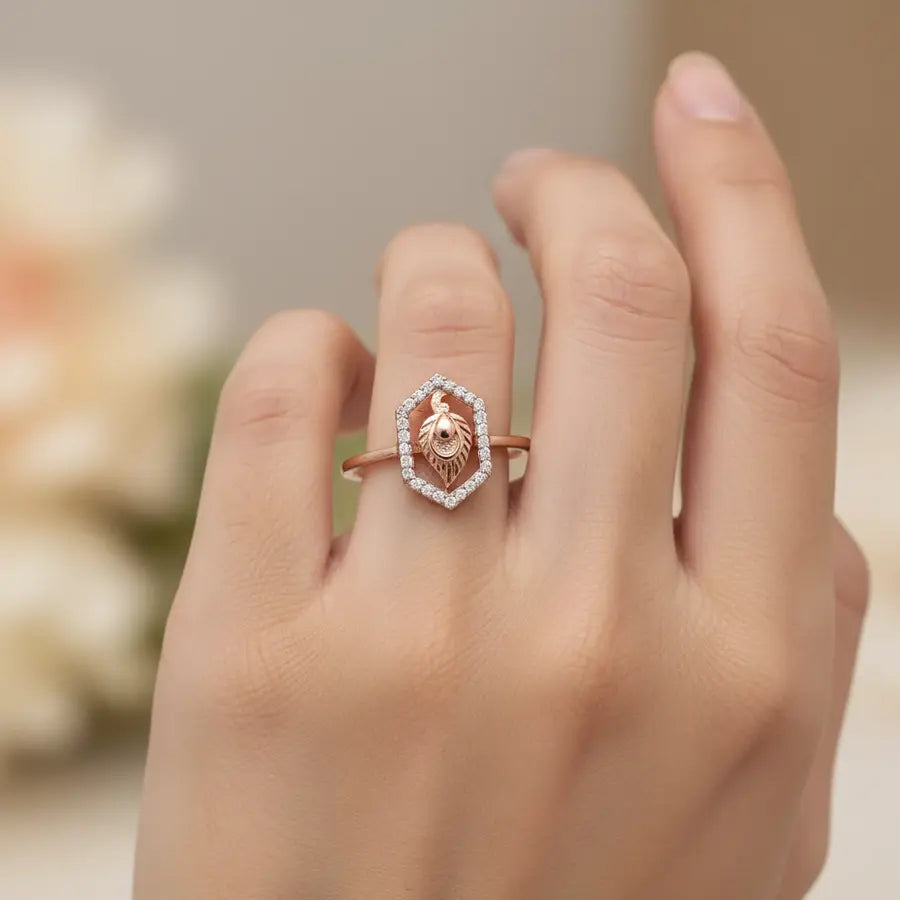 Royal Shield Motif Gold Ring