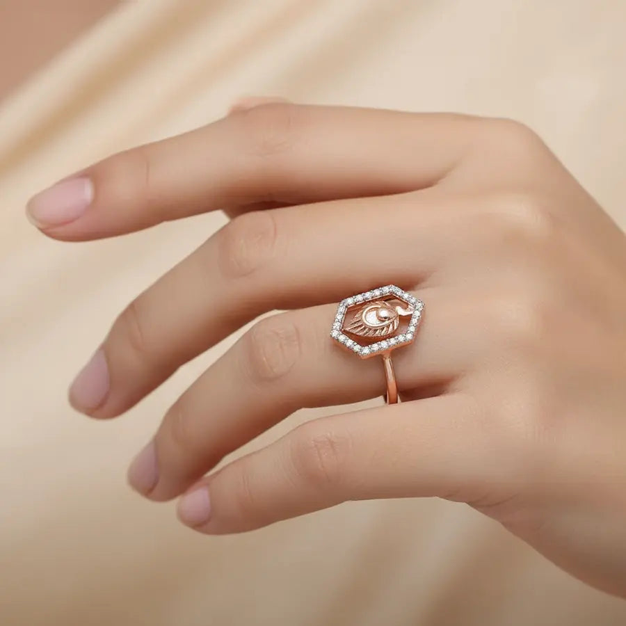 Royal Shield Motif Gold Ring
