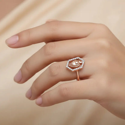 Royal Shield Motif Gold Ring