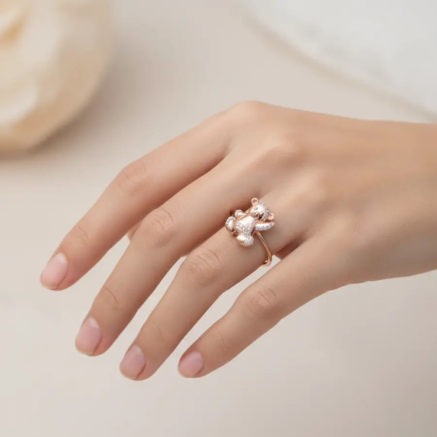 Teddy Bear Gold Ring