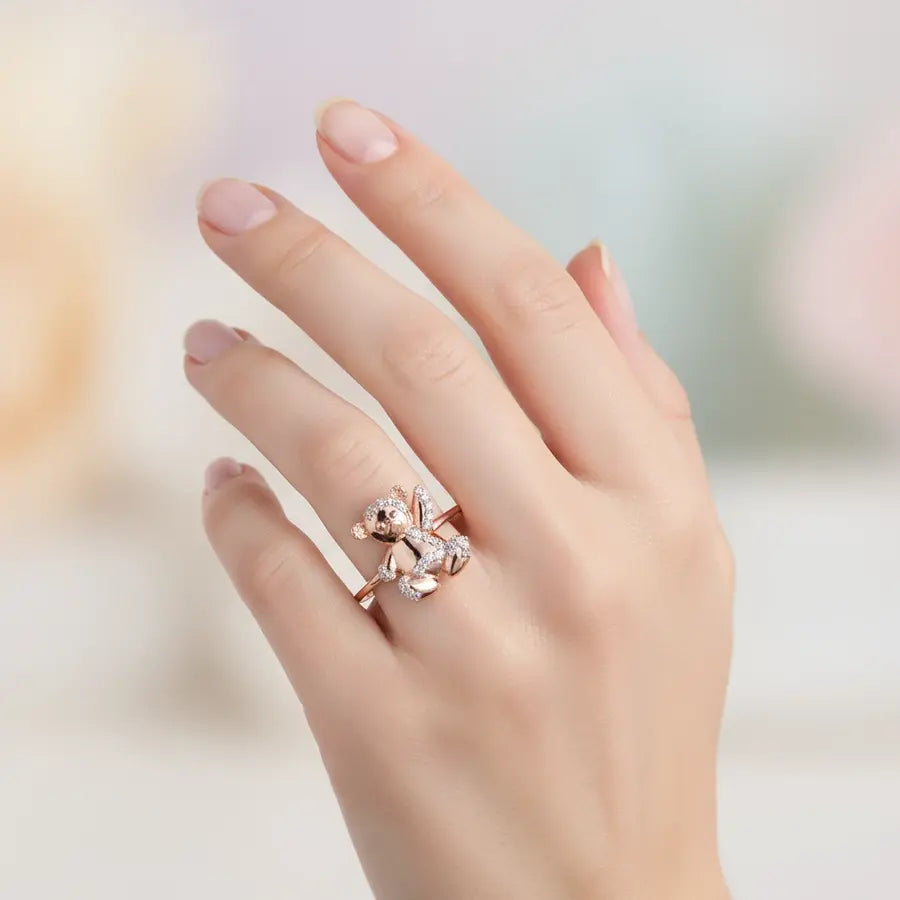 Teddy Bear Gold Ring