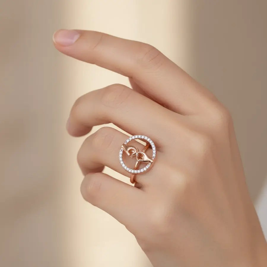 Love Hands Gold Ring