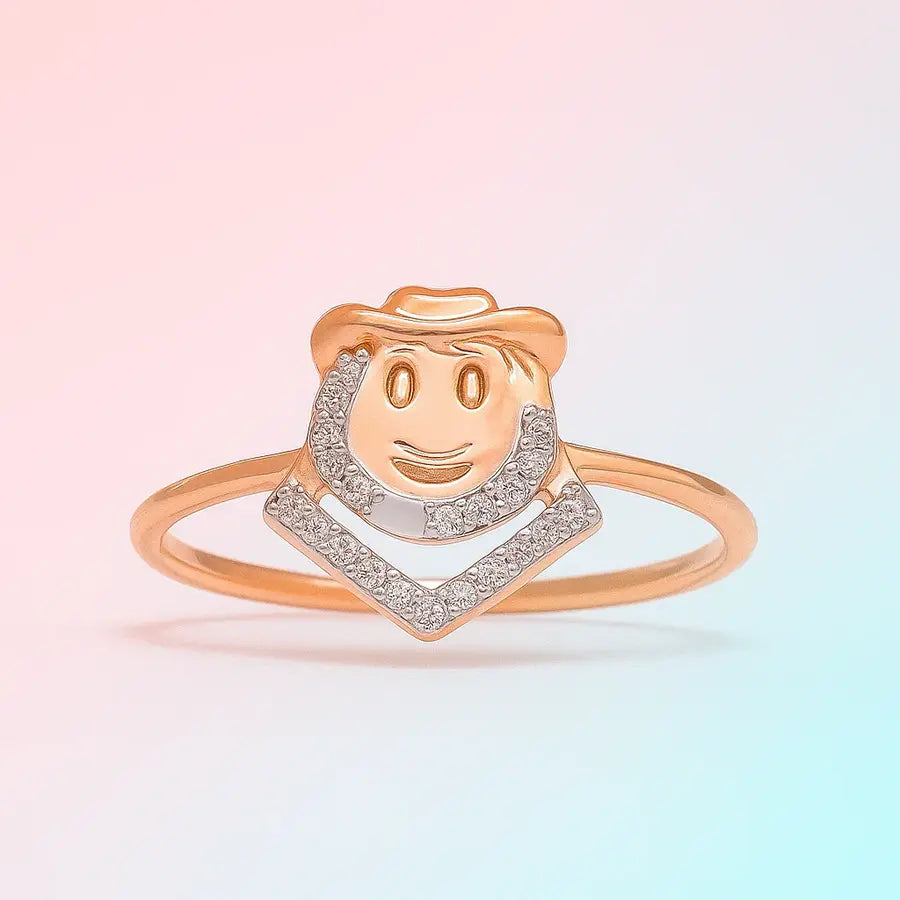 Cap Smiley Gold Ring