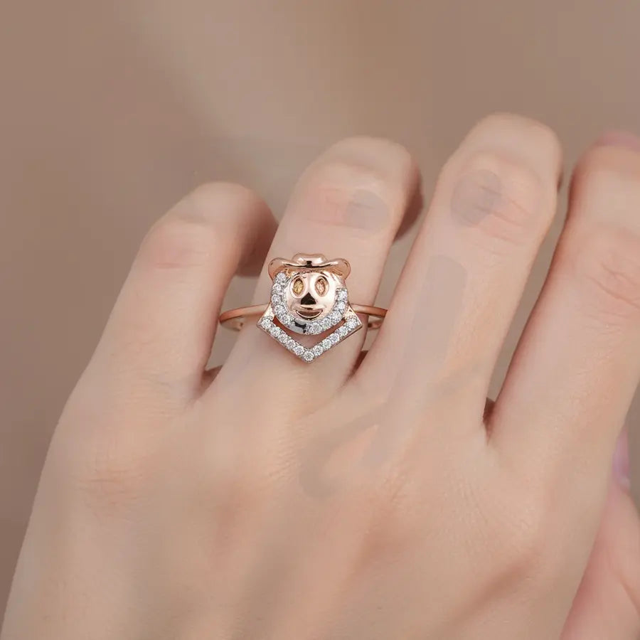 Cap Smiley Gold Ring