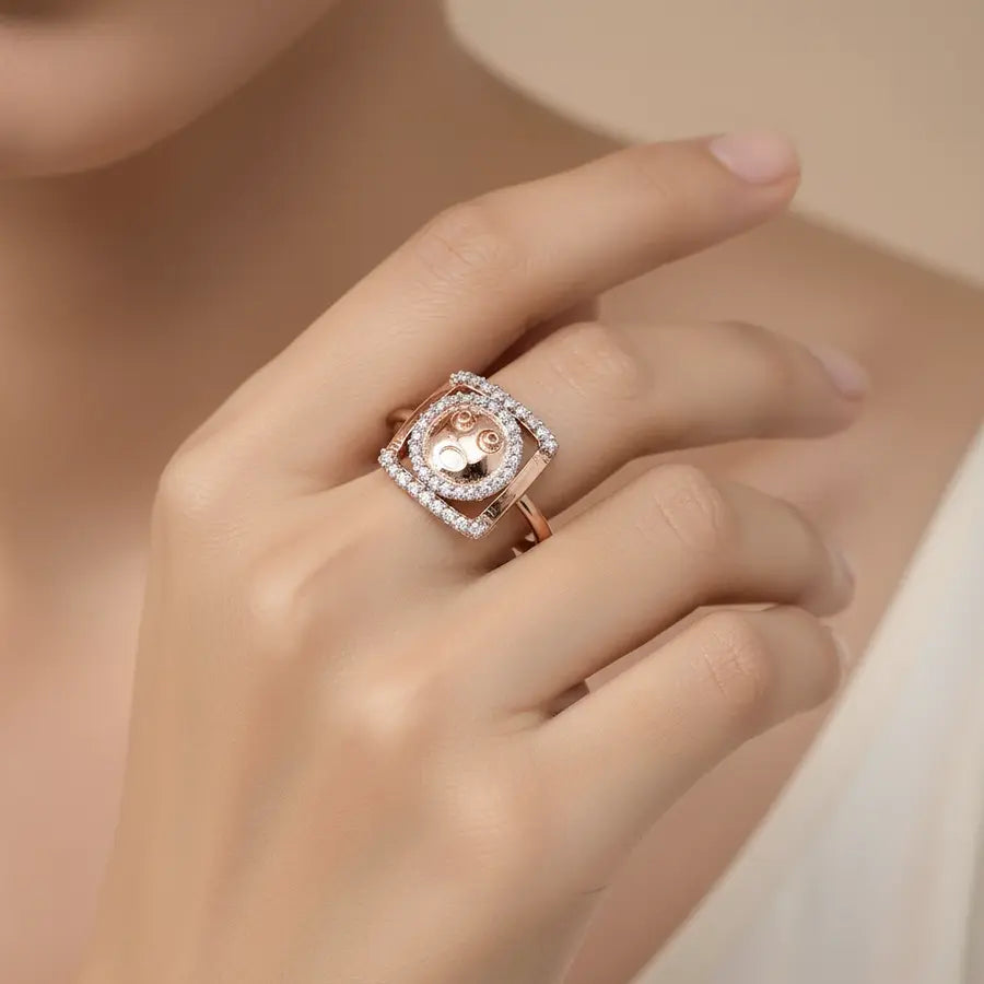 Surprise Smiley Gold Ring