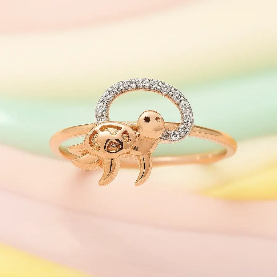 Turtle Curve Gold Ring