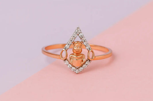 Book Bear Gold Ring