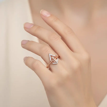 Book Bear Gold Ring