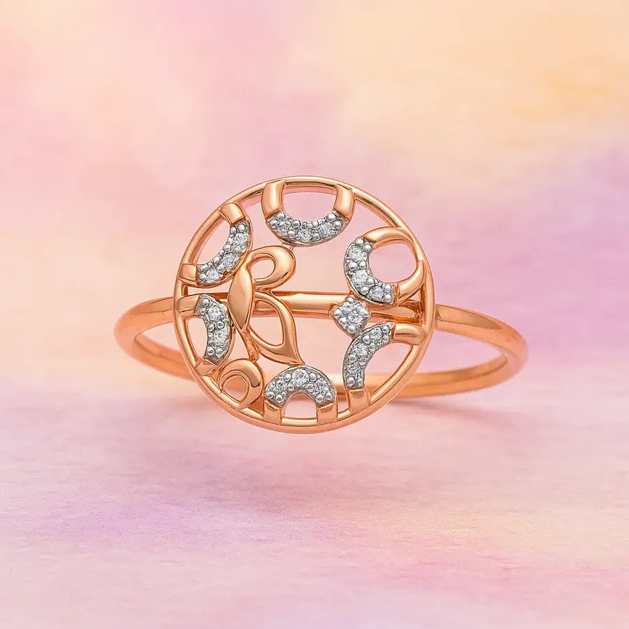 Hug Couple Gold Ring